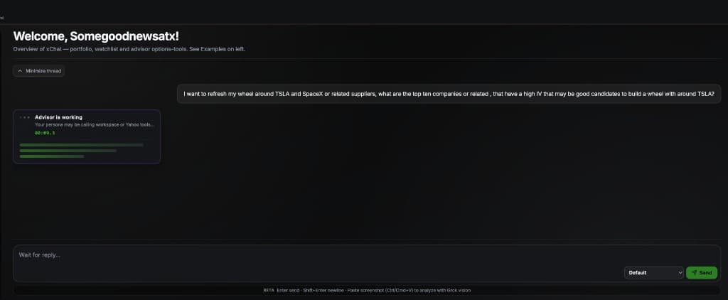 xChat conversation screenshot